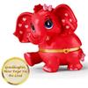 The Bradford Exchange Granddaughter Never Forget You are Loved Birthstone Music Box Collection #1: January Heirloom Porcelain Elephant with Swarvski Crystal Plays 'You are My Sunshine' 4.5" view 3