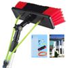 10-39 Foot Water Fed Window Cleaning Pole, Water Fed Telescopic Cleaner Brush, Cleaning Photovoltaic and Solar Panels, Extension Pole/6m Pole/30cm Brush Head view 1