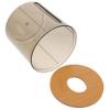 VOSAREA Tissue Box with Drop Lid Wooden Lid Decorative Round Paper Holder Space-Saving Vertical Design view 1