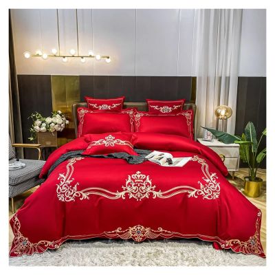 Egyptian Cotton Bedding Set 4pcs King Queen Size Sheet Comforter Cover Pillowcase Bedlinen,Bed