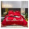 Egyptian Cotton Bedding Set 4pcs King Queen Size Sheet Comforter Cover Pillowcase Bedlinen,Bed view 1