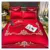 Egyptian Cotton Bedding Set 4pcs King Queen Size Sheet Comforter Cover Pillowcase Bedlinen,Bed view 2