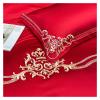 Egyptian Cotton Bedding Set 4pcs King Queen Size Sheet Comforter Cover Pillowcase Bedlinen,Bed view 3