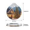 Christmas Carnival Village Print Round Handmade Glass Pendant for Christmas Decorations,Indoor Use and Anniversary Presents view 4