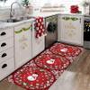 YHUERC Christmas Snowman Corridor Rug, 2.6x7ft Red Long Strip Carpet, Snowflake Runway Carpet, Christmas Kitchen Decoration Rug, Washable Non-Slip Mat, for Living Room Corridor Bedroom Laundry Room. view 4