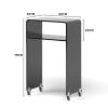 Robot Vacuum Hidden Storage Stand with Wheels, Acrylic Side Table Tall 80cm, Over The Robot Vacuum Cleaner Storage Cabinet for Living Room Home Office(50 * 30 * 78cm) view 3