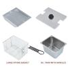 Commercial Deep Fryer, 12L x 2 Dual Tank Stainless Steel Electric Oil Fryers, Countertop Kitchen Frying Machine with Temperature Control, for Kitchen Restaurant Use, 3600W 110V view 3