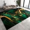 2x3 Area Rugs Luxury Green Marble Small Entryway Mats, Modern Emerald Liquid Gold Laundry Room Rug Non Slip Throw Rugs for Front Door Bedroom Bedside view 1