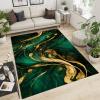 2x3 Area Rugs Luxury Green Marble Small Entryway Mats, Modern Emerald Liquid Gold Laundry Room Rug Non Slip Throw Rugs for Front Door Bedroom Bedside view 2