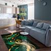 2x3 Area Rugs Luxury Green Marble Small Entryway Mats, Modern Emerald Liquid Gold Laundry Room Rug Non Slip Throw Rugs for Front Door Bedroom Bedside view 3
