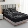 Xyzdorv Viking Crow Sheet Set Queen Size, Mystical Rune Bed Sheets, Norse Mythology Aesthetic Bedding 4 Piece for Bedroom Decor - 16 Inch Deep Pocket, Super Soft Microfiber & Wrinkle Free view 1