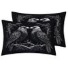 Xyzdorv Viking Crow Sheet Set Queen Size, Mystical Rune Bed Sheets, Norse Mythology Aesthetic Bedding 4 Piece for Bedroom Decor - 16 Inch Deep Pocket, Super Soft Microfiber & Wrinkle Free view 2