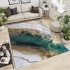 2x4 Runner Rugs Modern Luxury Emerald Green Marble Fit Under Door Rugs for Entryway, Green and Gold Smudged Kitchen Runner Rug Soft Non Slip Washable for Sink Entryway Hallways Indoor view 2