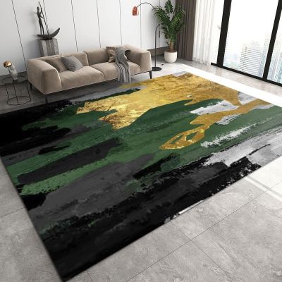 2x3 Area Rugs Modern Fashion Small Entryway Mats, Luxury Emerald Green Gold Gray Laundry Room Rug Non Slip Throw Rugs for Front Door Bedroom Bedside