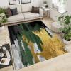 2x3 Area Rugs Modern Fashion Small Entryway Mats, Luxury Emerald Green Gold Gray Laundry Room Rug Non Slip Throw Rugs for Front Door Bedroom Bedside view 3