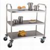 CKKNILV Movable Trolleys, Kitchen Storage Hand Trucks, 3 Tier Hotel Catecart with Handle,Stainless Steel Restaurants Collecting Serving Trolley with Brake Wheel/a/S-75 * 40 * 83C view 1