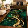 2x3 Area Rugs Emerald Green Gold Marble Small Entryway Mats, Retro Abstract Light Luxury Laundry Room Rug Non Slip Throw Rugs for Front Door Bedroom Bedside view 2