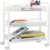 CKKNILV Rolling Cart Kitchen Trolley Storage Trolley Cart Mobile Organizer Shelf with Lockable Wheels for Home Kitchen Bedroom Garage Office view 2
