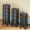 CKKNILV Storage Trolley Rolling Cart Utility Cart 360 Rotation Rolling Cart with Wheels Multi-Layer Kitchen Storage Rack Basket Cart Vegetable and Fruit Rack Kitchen Storage Car view 2