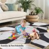 7x10 Large Area Rugs Black and Gold Geometry Area Rugs for Living Room, Modern Marble Modern Rug with Double Sided Carpet Tape for Bedroom Men Room Decor view 4