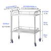 CKKNILV Serving Trolley, Stainless Steel Utility Rolling Cart, Catetrolley, Storage Trolley Cart Detachable, with Locking Wheels, Kitchen Car Shelf Utility Service Cart view 4