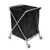 CKKNILV Utility Cart Organizer Storage Trolley Beauty Utility Cart Foldable Laundry Sorter Cart, Portable Laundry Hamper with Rolling Lockable Wheels, Room Service Cart Organizer view 1