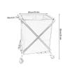 CKKNILV Utility Cart Organizer Storage Trolley Beauty Utility Cart Foldable Laundry Sorter Cart, Portable Laundry Hamper with Rolling Lockable Wheels, Room Service Cart Organizer view 3