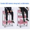 CKKNILV Hand Trucks Kitchen Storage Trolley 2 Tier Mobile Spa Trolley Cart with Drawers Dirt Bucket,Universal Wheel Cart with Brake view 2