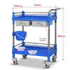 CKKNILV Hand Trucks Kitchen Storage Trolley 2 Tier Mobile Spa Trolley Cart with Drawers Dirt Bucket,Universal Wheel Cart with Brake view 3