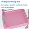 CKKNILV Hand Trucks Kitchen Storage Trolley 2 Tier Mobile Spa Trolley Cart with Drawers Dirt Bucket,Universal Wheel Cart with Brake view 4