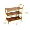 CKKNILV Serving Trolley, 3 Tier Detachable Catetrolley, Utility Service Rolling Cart, with Locking Wheels Storage Shelf Kitchen Trolley Cart, for Hotel/Restaurant/Home view 4