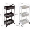 CKKNILV Kitchen Cart Bar Cart Household Storage Serving Trolley On Wheel Safety Fence Bar Drink Dining Room Tea Cart Suitable Storage Drink Cart view 2