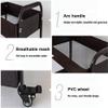 CKKNILV Kitchen Cart Bar Cart Household Storage Serving Trolley On Wheel Safety Fence Bar Drink Dining Room Tea Cart Suitable Storage Drink Cart view 3