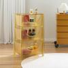 CKKNILV Rolling Utility Cart Slim Storage Trolley 3-Tier Storage Cart Clear Coffee Table Multifunction Utility Rolling Cart Kitchen Storage Organizer 17.7" Dx12.2 Wx27.2 H view 4