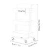 CKKNILV Trolley Rolling Cart, Storage On Wheels,Utility Metal Cart Kitchen Serving Cart with 1 Top Handle 4 Lockable Casters and 3 Mesh Storage Baskets for Bathroom, Kitchen, Bl view 3