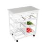CKKNILV Storage Cart Kitchen Cart Kitchen Rack Multi-Layer Storage Stand with 3 Slide-Out Mesh Baskets Wheel Trolley Household Multi-Function Storage Trolley Cart view 1
