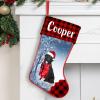 NAZENTI Personalized Flat Coat Retrievers Christmas Stocking, Custom Dog Stocking, Gifts for Dog Lovers at Christmas, Custom Christmas Stocking, Family Gifts view 1
