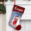 NAZENTI Personalized Collie Christmas Stocking, Custom Dog Name Stocking, Christmas Gifts for Dog Lovers view 1