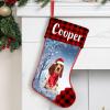NAZENTI Personalized Basset Hound Christmas Stocking, Custom Dog Name Stocking, Gifts for Dog Lovers at Christmas, Custom Christmas Stocking, Family Gifts view 1