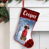 NAZENTI Personalized Vizsla Christmas Stocking, Custom Dog Name Stocking, Gifts for Dog Lovers at Christmas, Custom Christmas Stocking, Family Gifts view 1