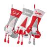 SINKSONS Personalized Christmas Stockings - 18" - Custom Embroidered Name & 3D Gnomes - Exquisite Stockings for Family Stairs, Fireplace Hanging Xmas Home Decor (4 pcs) view 1
