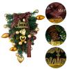 Christmas Wreath For Front Door Christmas Decorations Artificial Burlap Bownkot Winter Garlands For Party Home Wall view 3