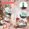 SINKSONS Custom Cat Dog Christmas Stockings  Personalized Embroidered Name Xmas Stockings  Unique Bone Shape Stockings for Pets, A Perfect Addition to Christmas Decorations (4 pcs) view 2