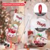 Custom Christmas Stockings - Personalized Embroidered 18" Stockings Featuring Santa and Mrs. Claus 3D Plush Characters - Ideal Fireplace Hanging Stockings for Family Christmas Decorations (3 pcs) view 2