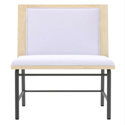 Alpine Furniture Sloane Set of 2 Metal Side Dining Chairs in Natural Driftwood