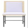 Alpine Furniture Sloane Set of 2 Metal Side Dining Chairs in Natural Driftwood view 1