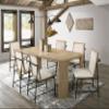 Alpine Furniture Sloane Set of 2 Metal Side Dining Chairs in Natural Driftwood view 2