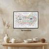 The Healing Web Holistic Health Map Canvas Print - A Guide to Natural and Allopathic Remedies Poster for Home Decor (60x90cm-Unframed) view 4