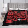 Keep Calm and Love Switzerland Throw Blanket 50"x40" Soft Cozy Flannel Blanket for Couch Bed view 3