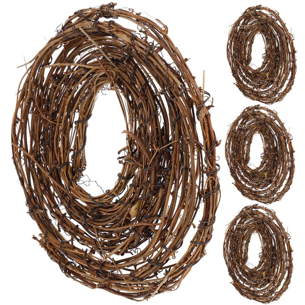 OHPHCALL 4pcs Xmas Rattan Garland Decoration Christmas Grapevine Vine for Mantle Fireplace Stairs Table Wall and Door for Holiday Celebrations and Festive Decor